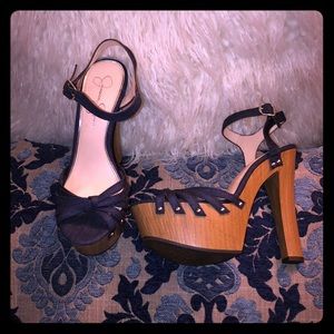Jessica Simpson Denim High Heels
